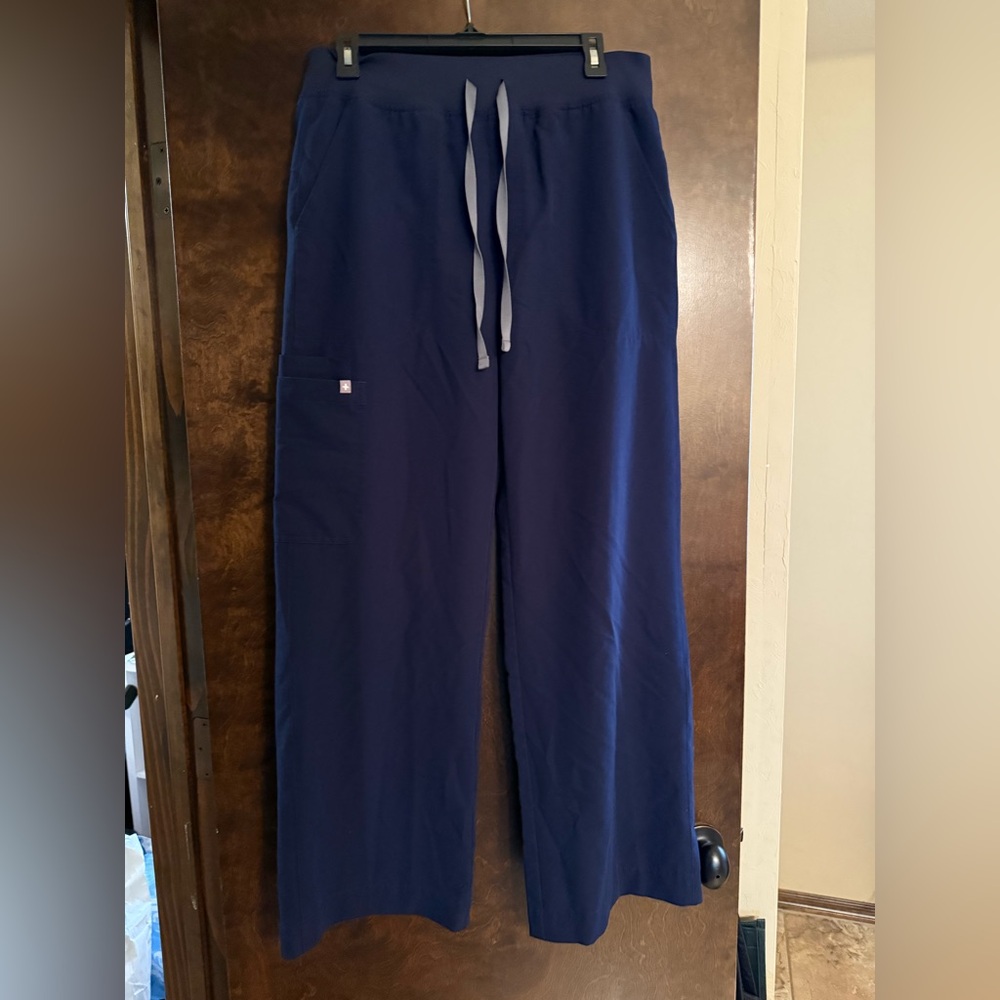 Women's Navy High Waisted Isabel Wide Leg - Scrub Pant